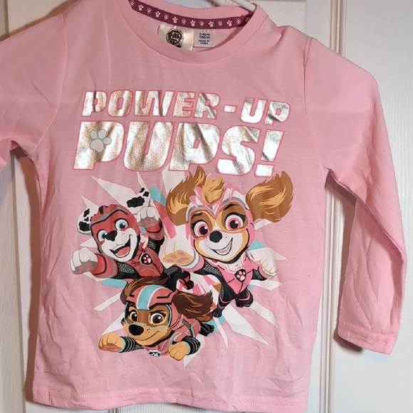 Nickelodeon Other - Nickelodeon Pink Long Sleeve Tee with Paw Patrol Graphics